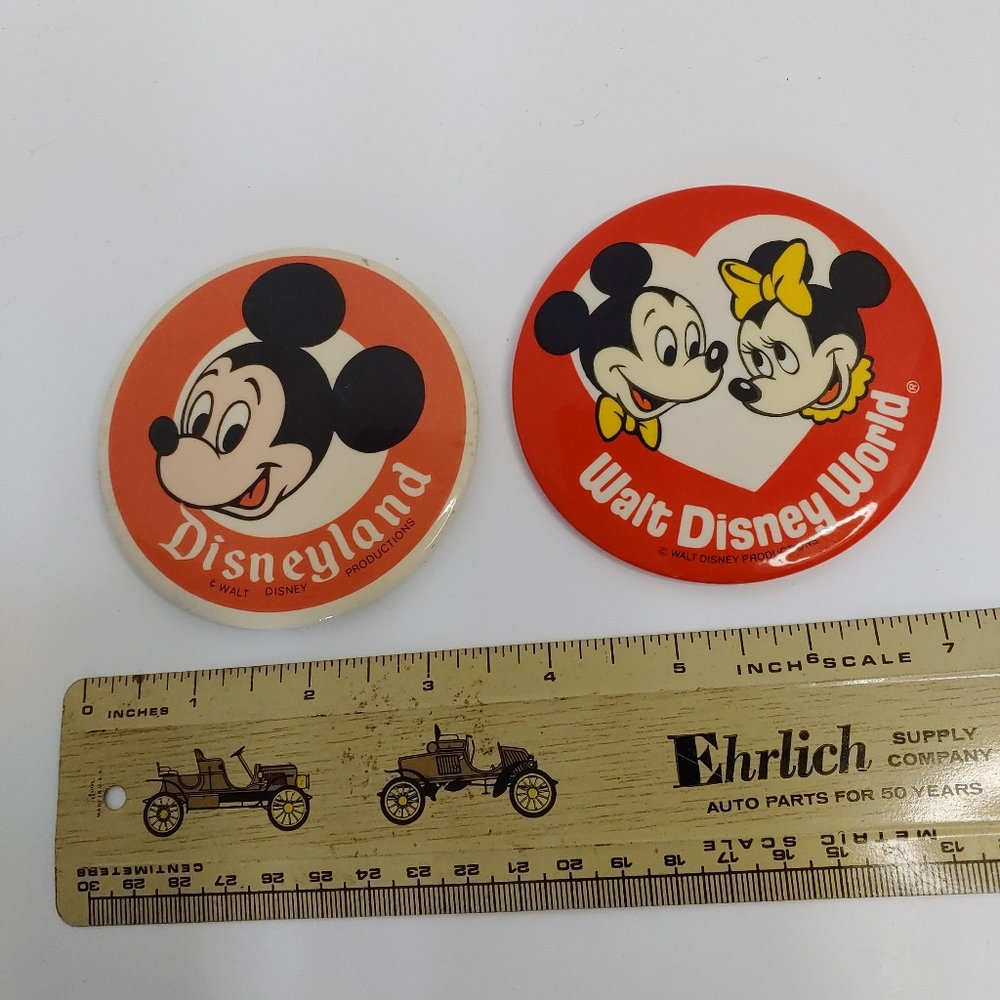 Walt Disney productions tin pins. Vintage